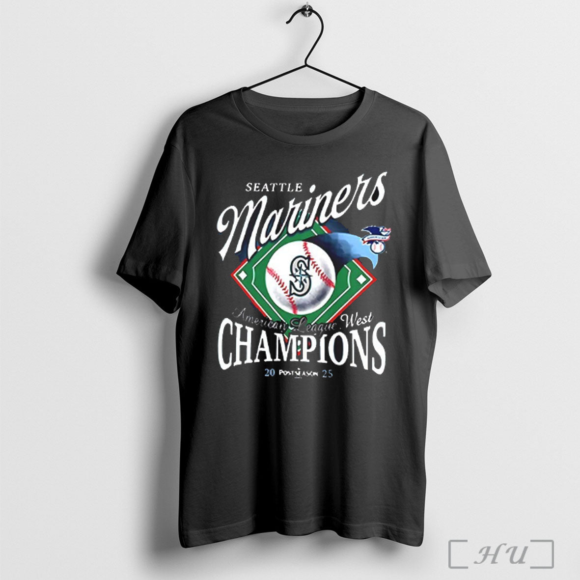 Officials Seattle Mariners Al West Division Champions Postseason 2025 V Neck T Shirt