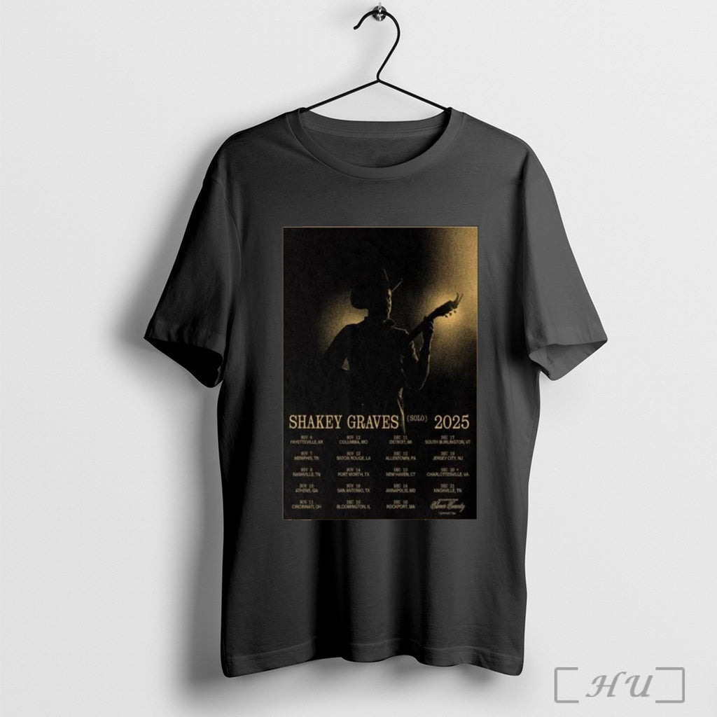 Officials Shakey Graves Tour Solo 2025 T Shirt