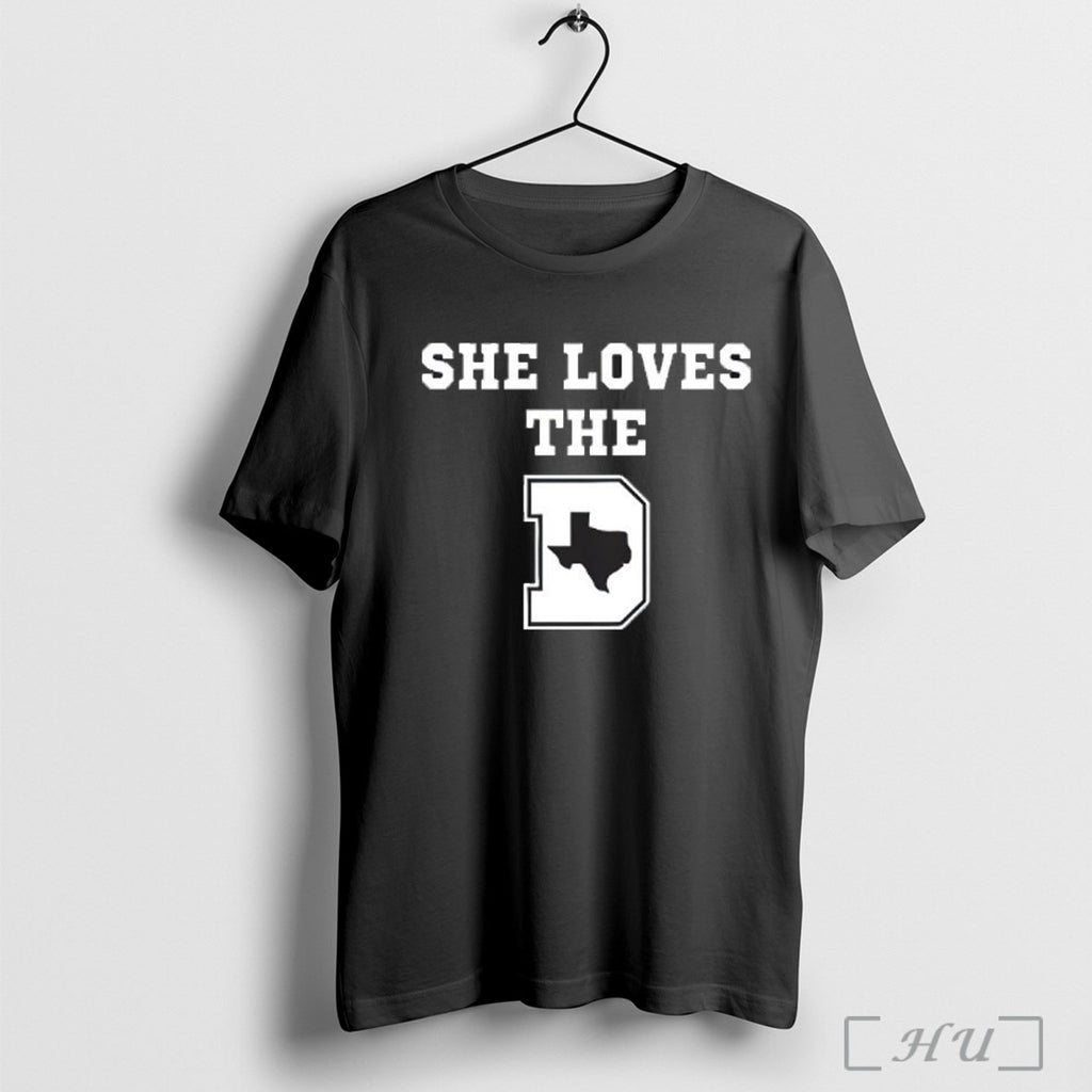 Officials She Loves The D Texas Map V Neck T Shirt