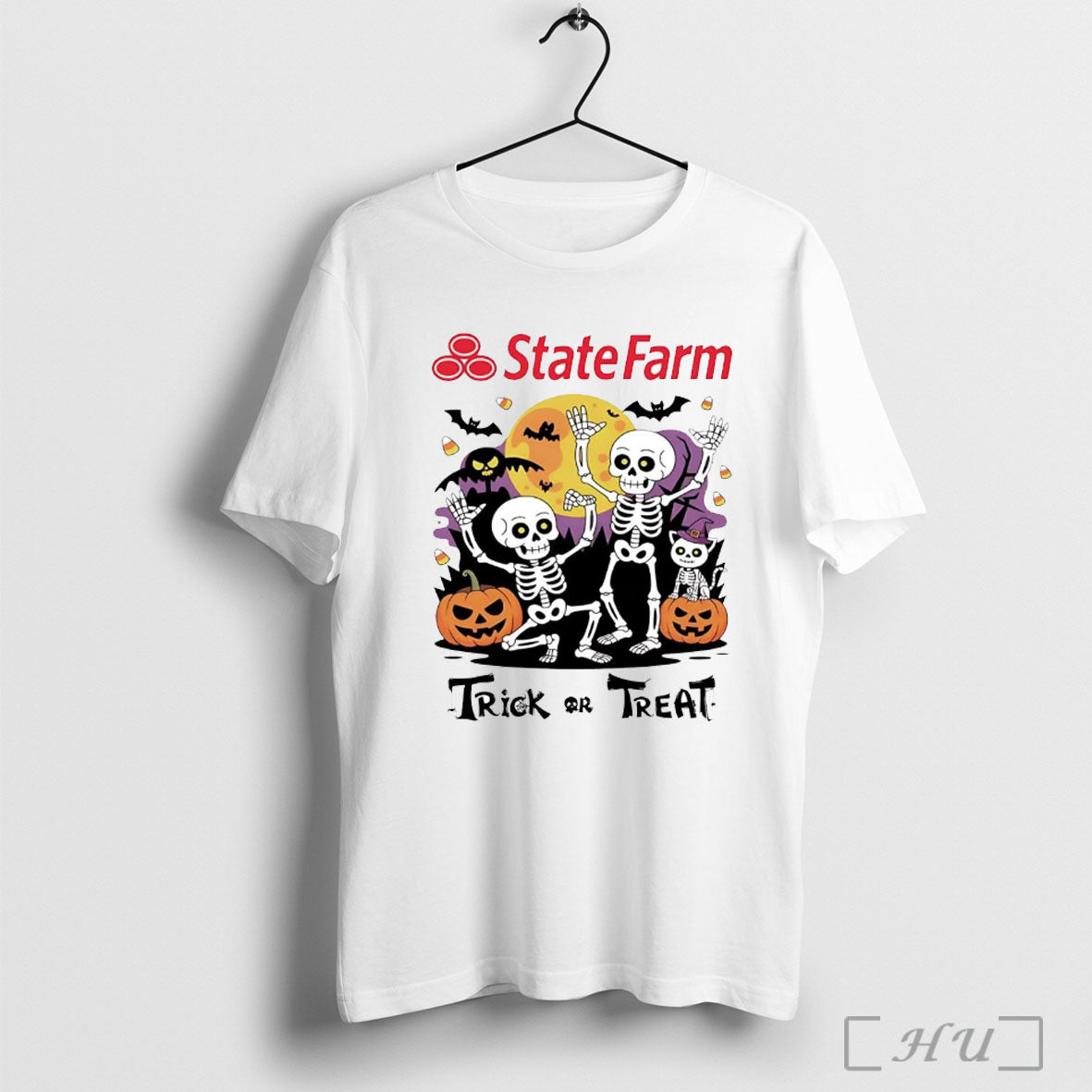 Officials Skeleton State Farm Trick Or Treat Halloween T Shirt