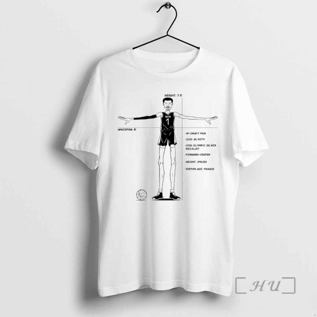Officials Spurs Victor Wembanyama 1 Draft Pick 2023 24 Roty Caricature Premium T Shirts Sweater