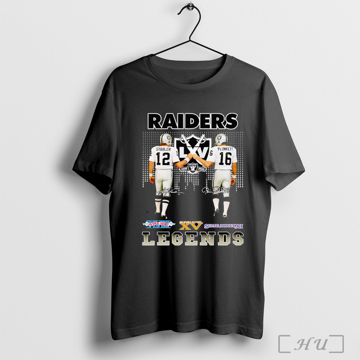 Officials Stabler And Plunkett Raiders Legends Signature T Shirt