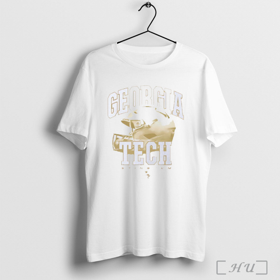 Officials Sting Em Georgia Tech Yellow Jackets Football Helmet T Shirt