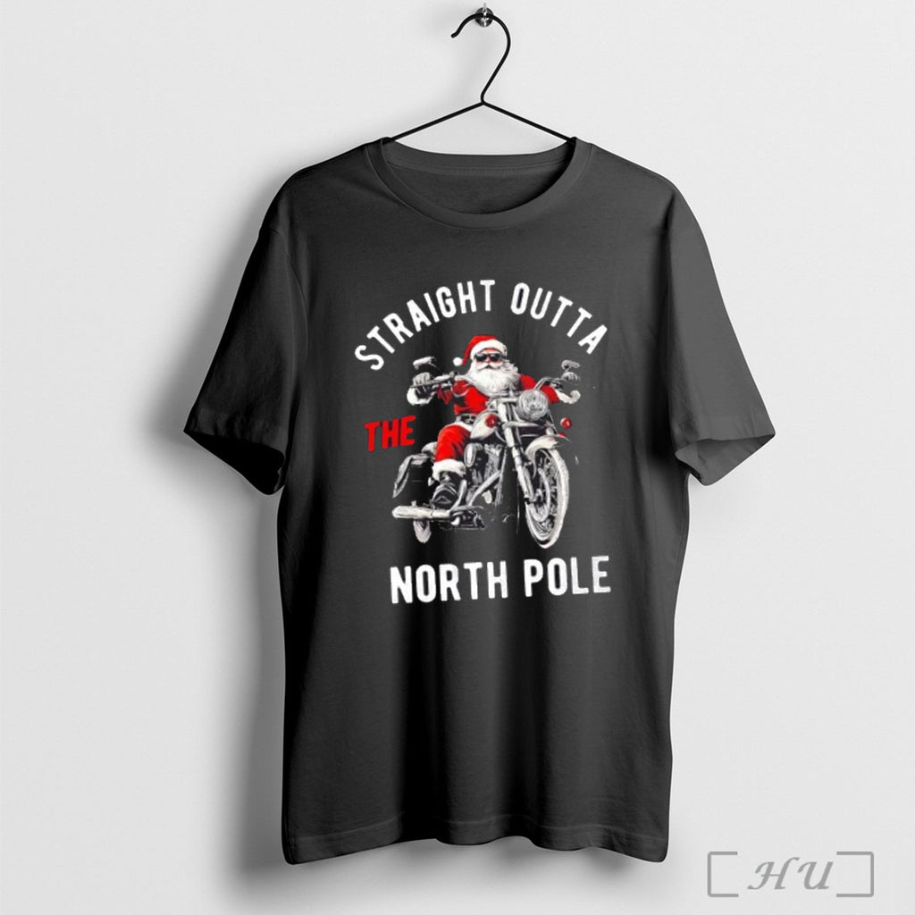 Officials Straight Outta The North Pole Santa Christmas T Shirt