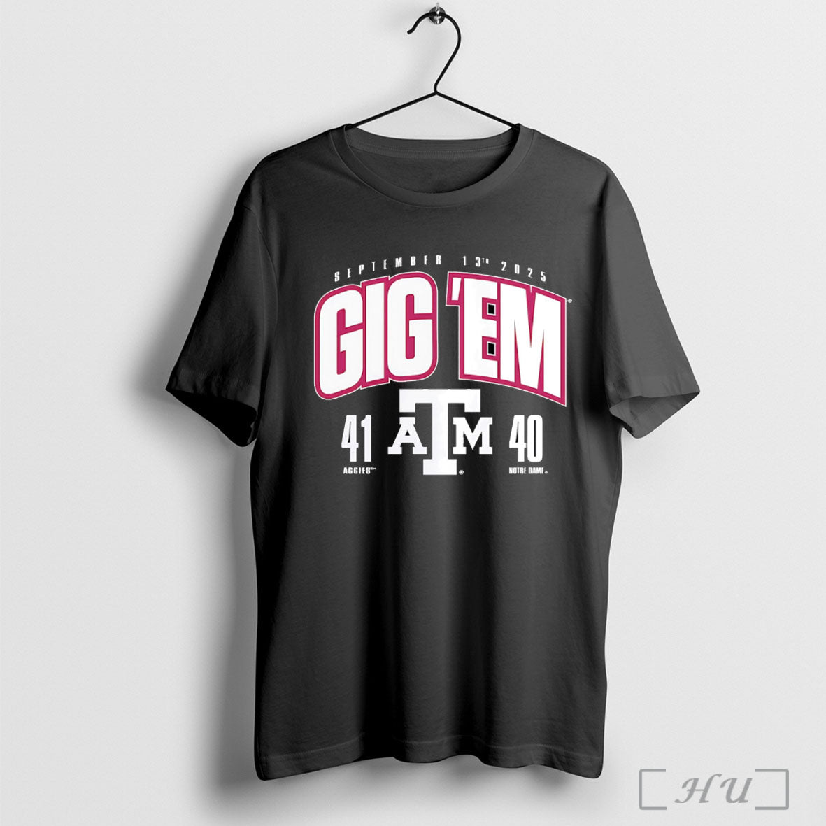 Officials Texas Am Aggies Vs Notre Dame Fighting Irish 2025 Score T Shirt
