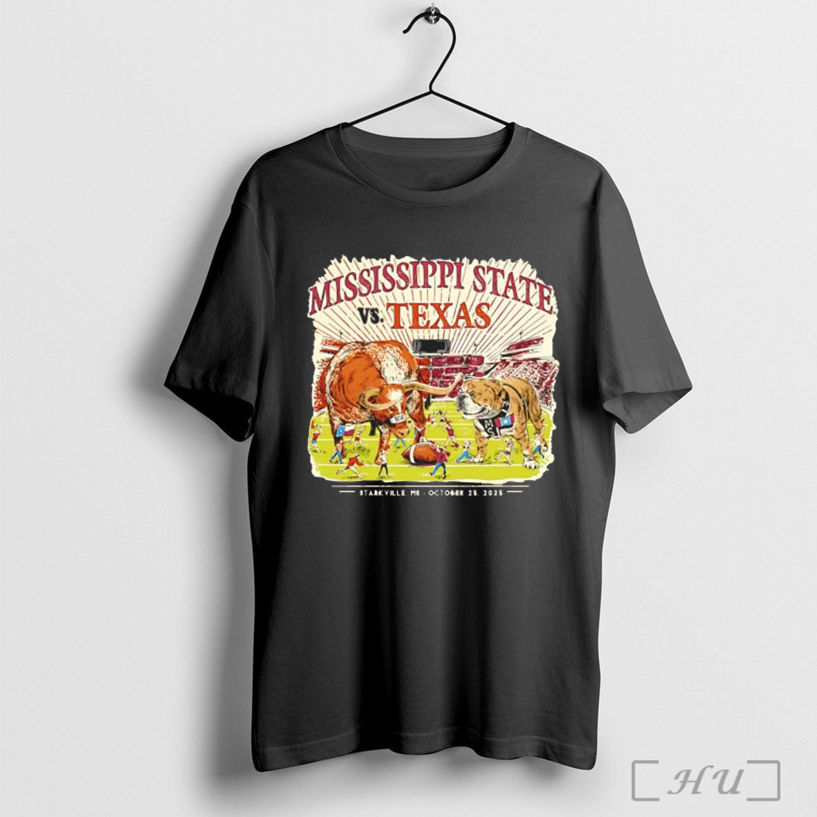 Officials Texas Longhorns Vs Mississippi State Bulldogs Football Game Day 2025 T Shirt
