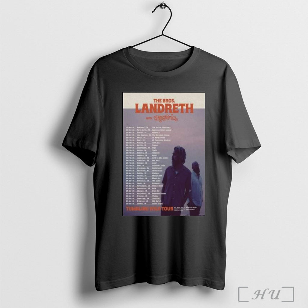 Officials The Bros Landreth With Begonia Europe The Tumbling Wild Tour 2026 T Shirt