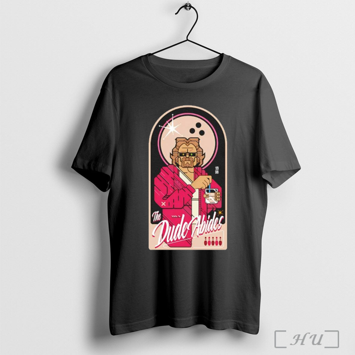Officials The Dude Abides Big Lebowski 1998 Bowling Graphic T Shirt