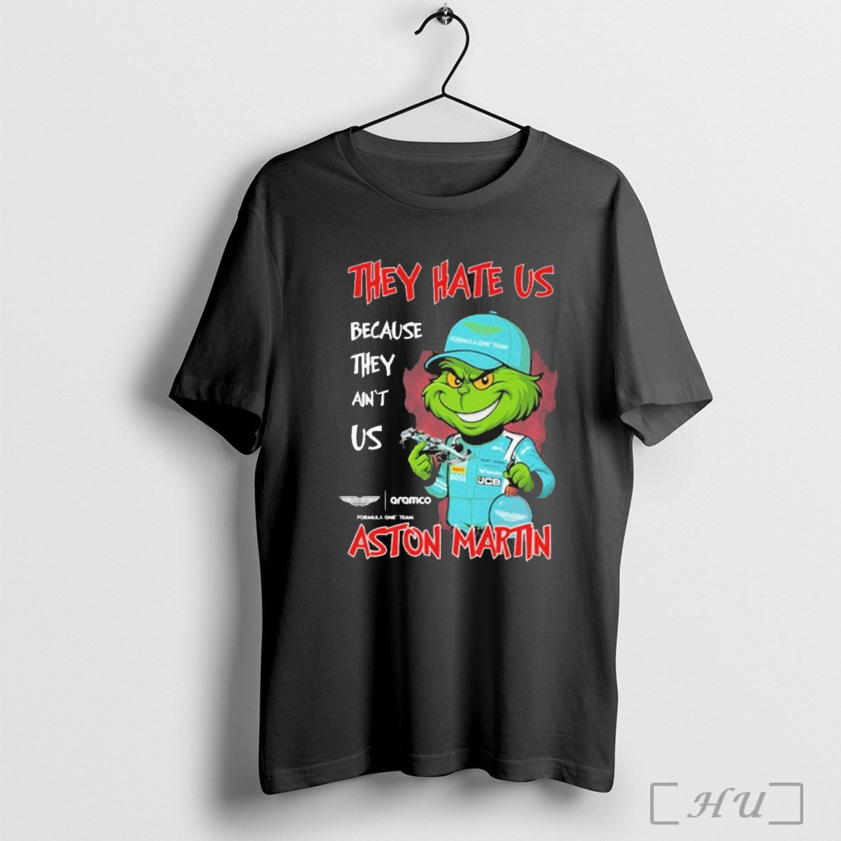 Officials The Grinch They Hate Us Because They Aint Us Aston Martin T Shirt
