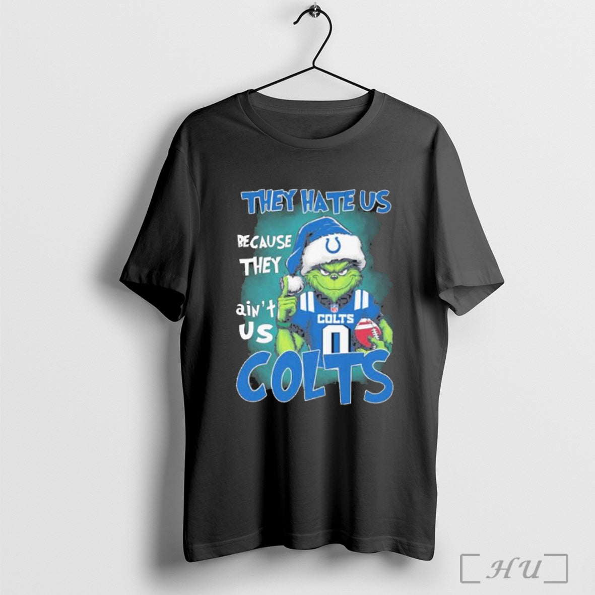 Officials They Hate Us Cause They Aint Us Grinch Indianapolis Colts Christmas T Shirt