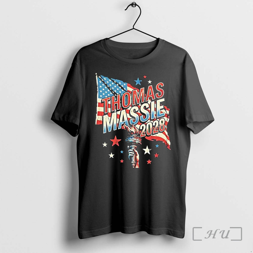 Officials Thomas Massie 2028 Usa Flag Premium T Shirts Sweater Hoodie Jpg