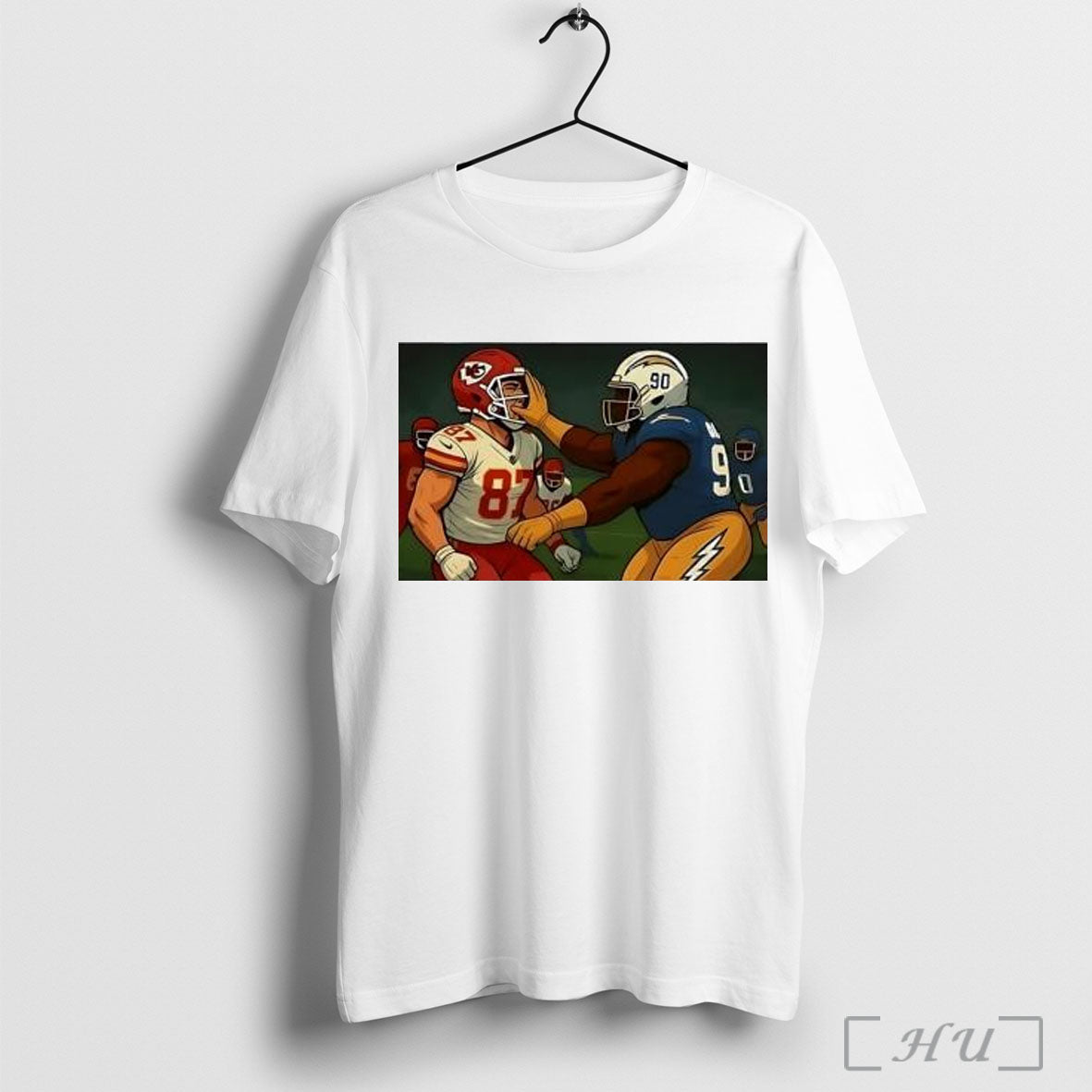 Officials Travis Kelce Smacked By Chargers Cartoon T Shirt
