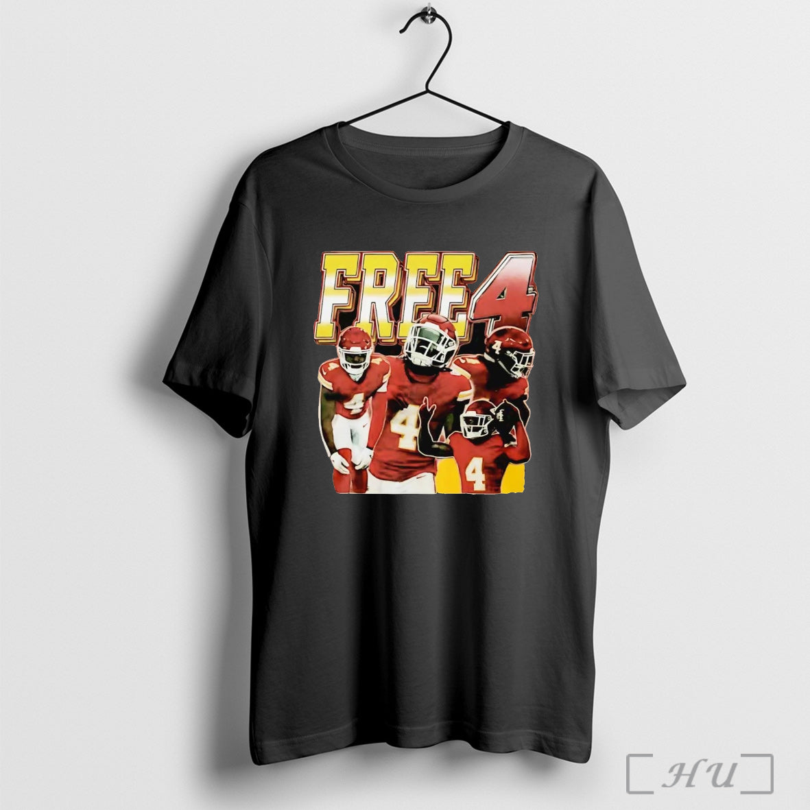 Officials Travis Kelce Wearing Free 4 Rashee Rice T Shirt