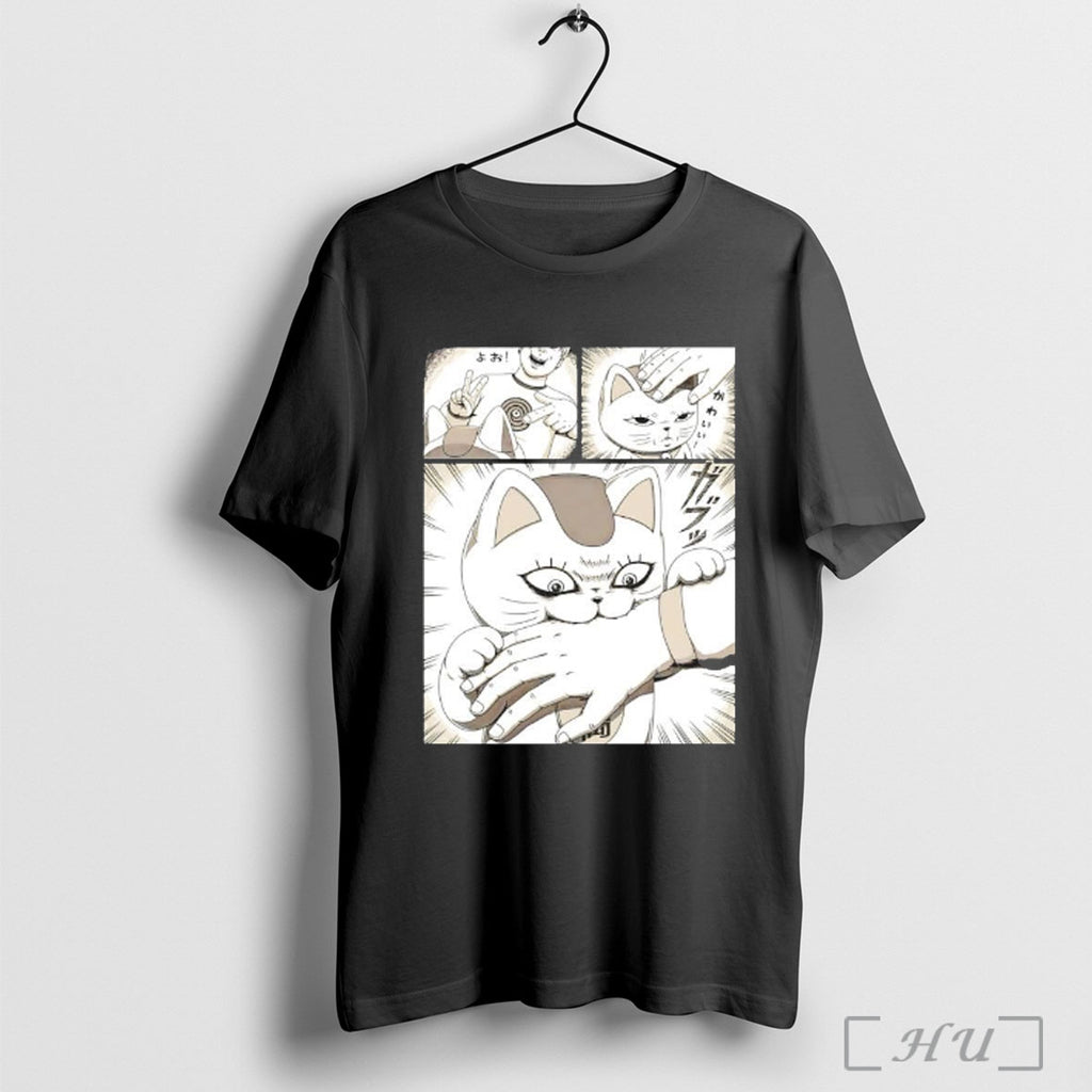 Officials Turbo Granny Dandada Maneki Neko Bite Manga T Shirt