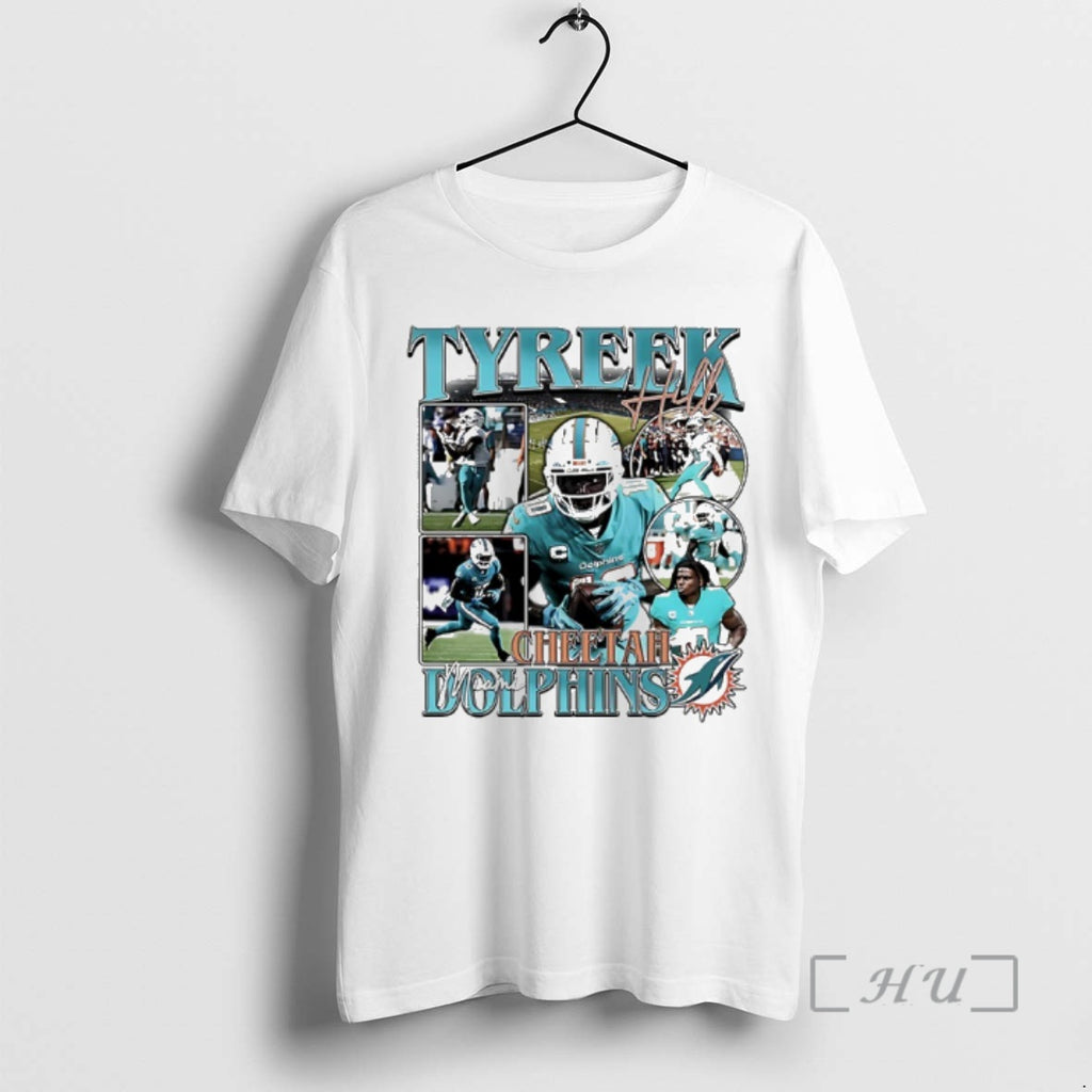 Officials Tyreek Hill Cheetah Miami Dolphins 90s Bootleg Graphic