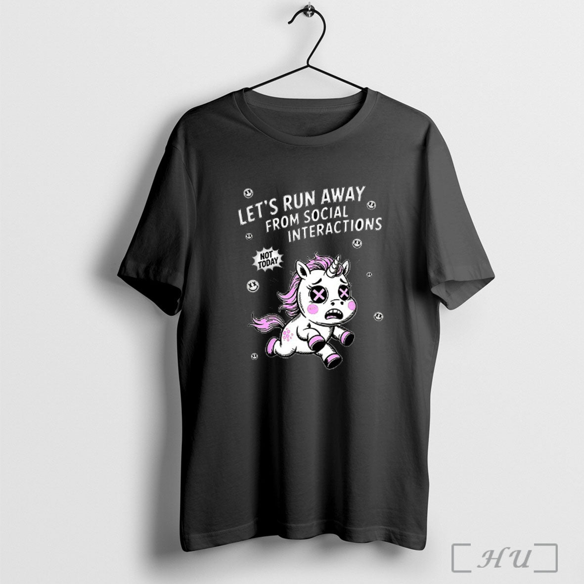 Officials Unicorn Lets Run Away From Social Interactions T Shirt