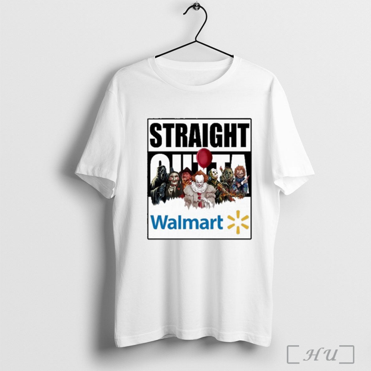 Officials Walmart Logo Straight Outta Horror Film Halloween T Shirt
