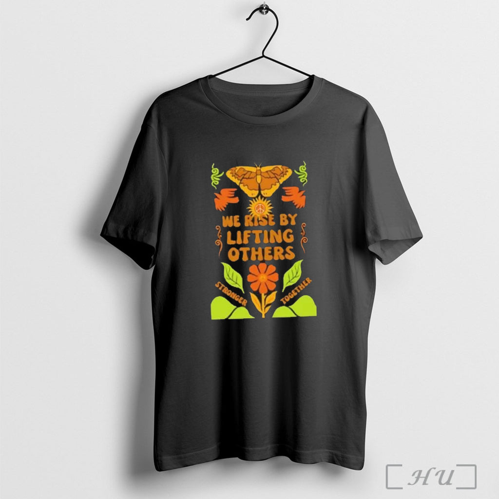 Officials We Rise By Lifting Others Butterfly And Floral T Shirt