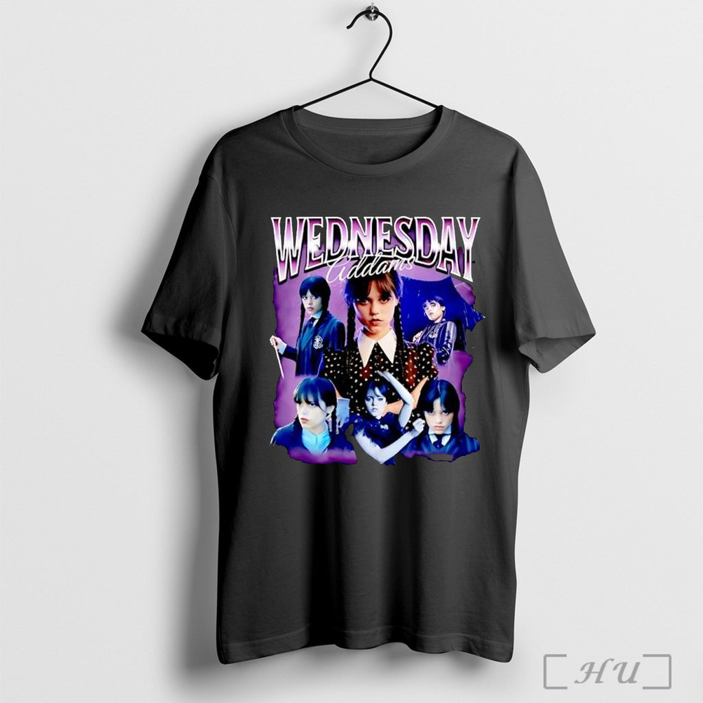 Officials Wednesday S2 Addams Vintage Bootleg Horror Movie Halloween T Shirt