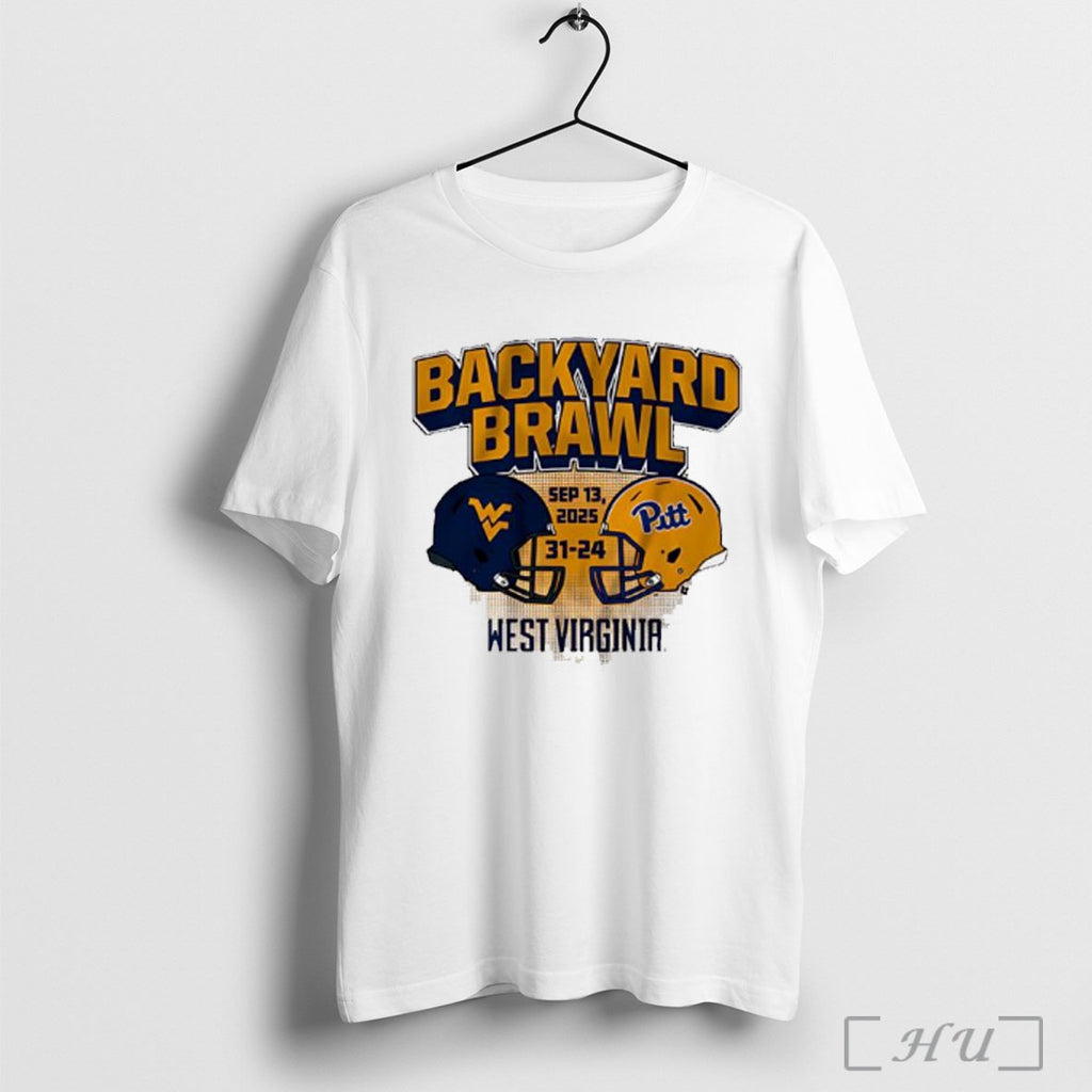 Officials West Virginia Vs Pittsburgh Panthers Football Backyard Brawl Champs 2025 T Shirt