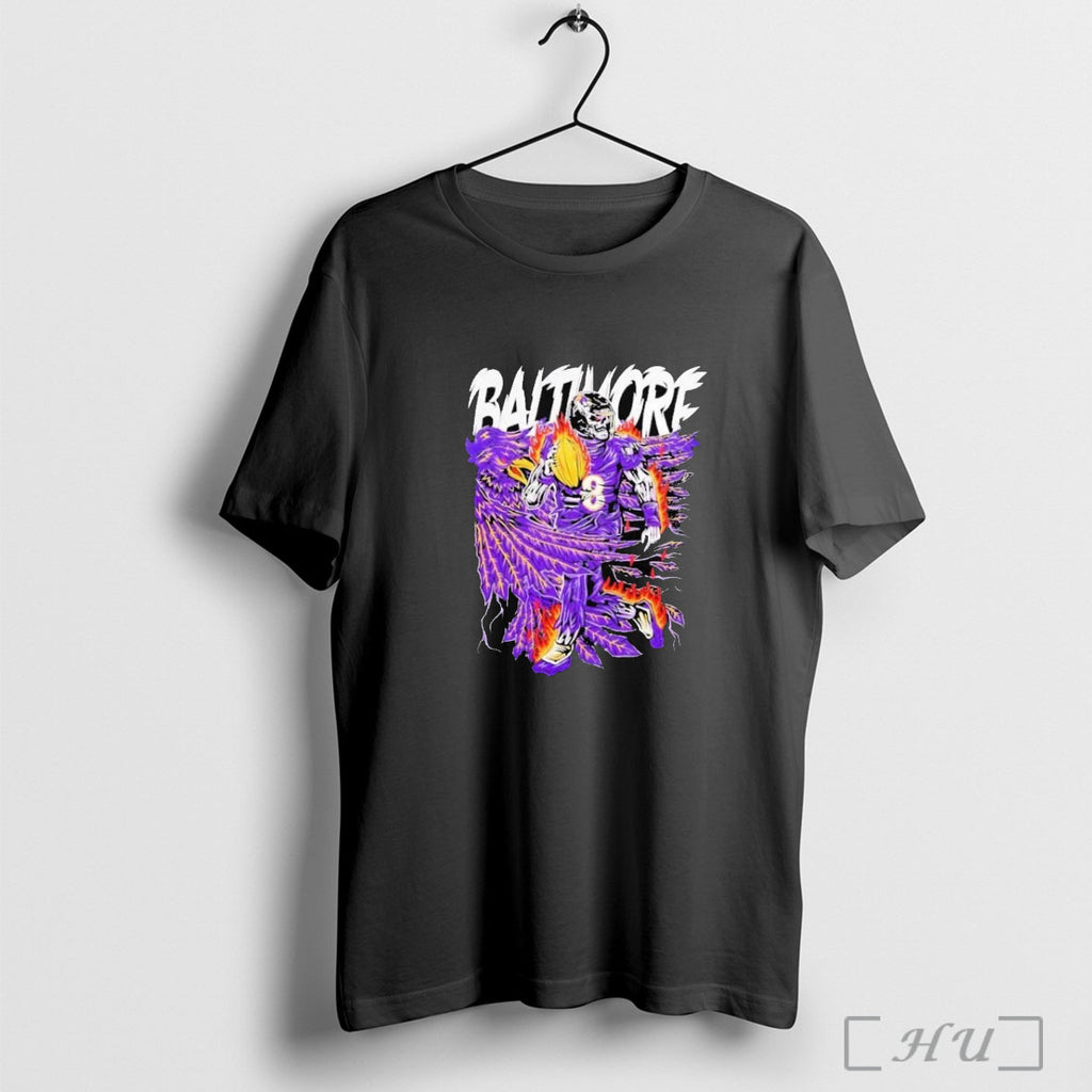 Officials Lamar Jackson Baltimore Ravens Vintage Skeleton S Men T Shirt