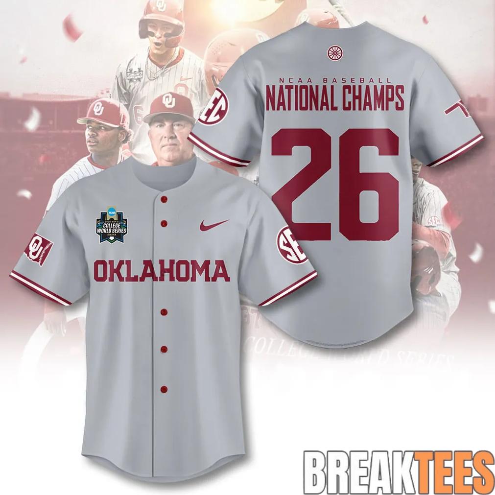 Oklahoma Sooners 2026 National Champions Limited Edition Baseball Jersey