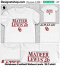 Oklahoma Football Mateer-Lewis ’26 shirt