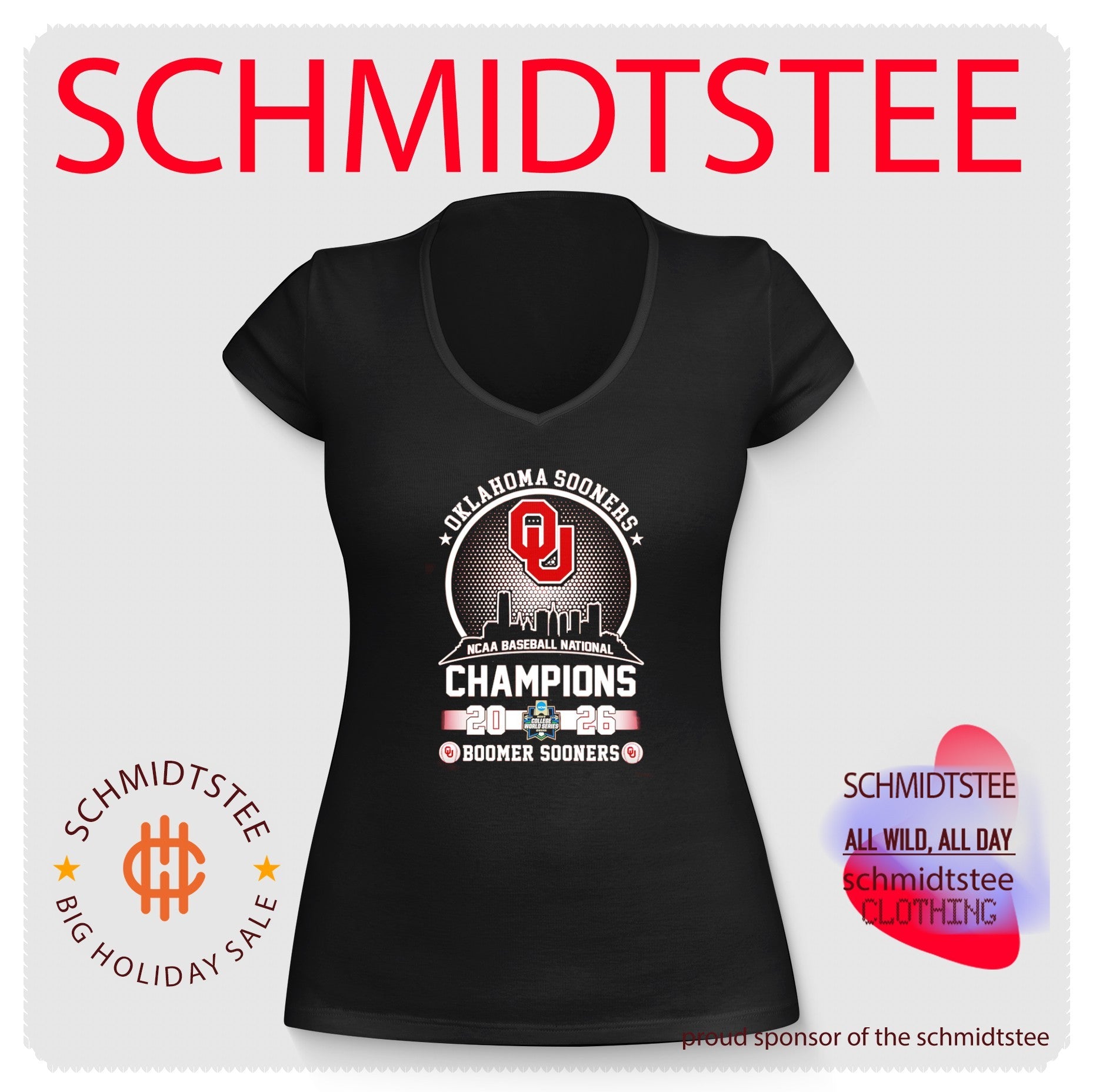 Oklahoma Sonners 2026 NCAA Baseball National Champions Boomer Sooners skyline shirt