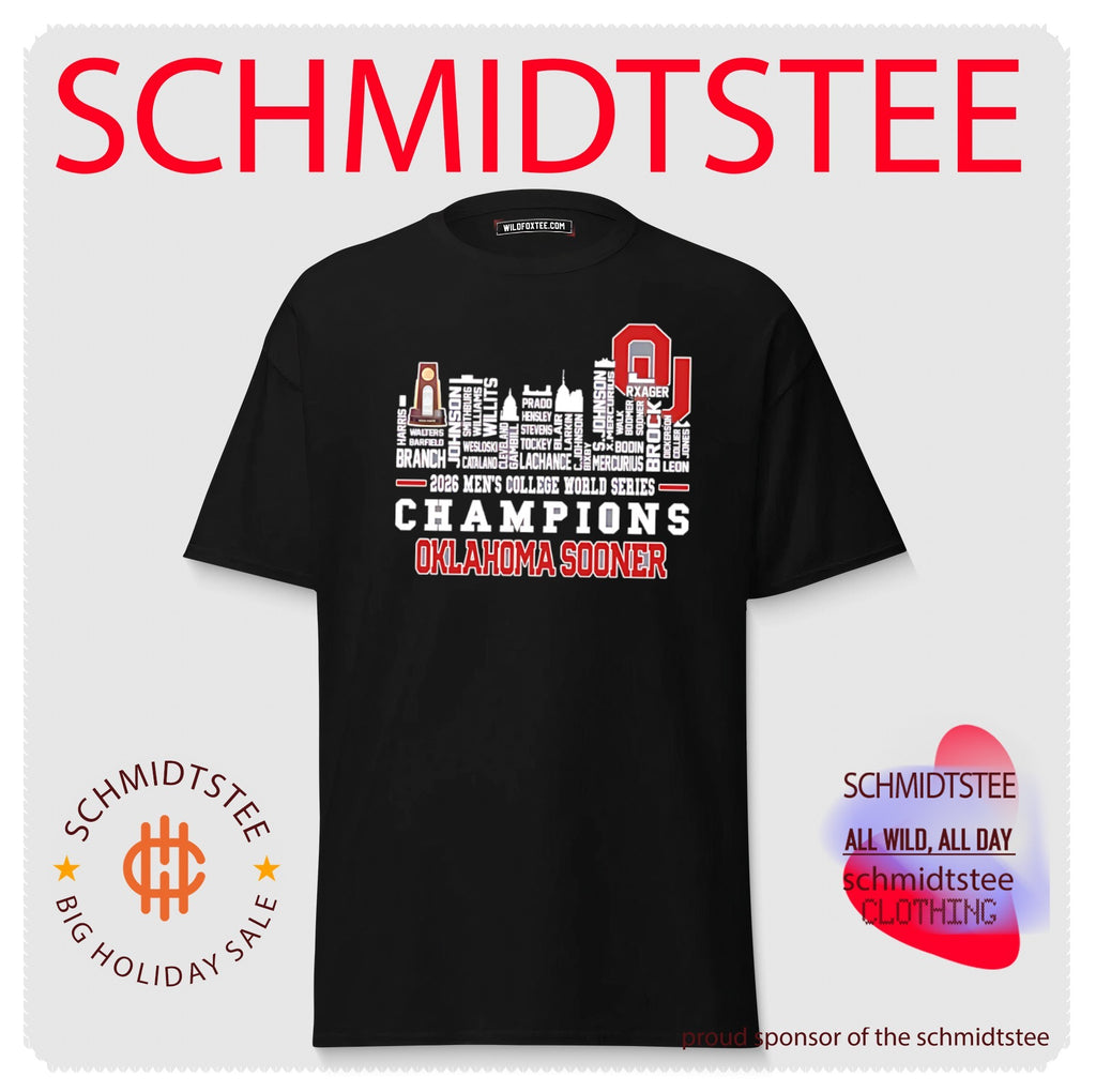 Oklahoma Sooner 2026 Men’s College World Series Champions NCAA skyline shirt