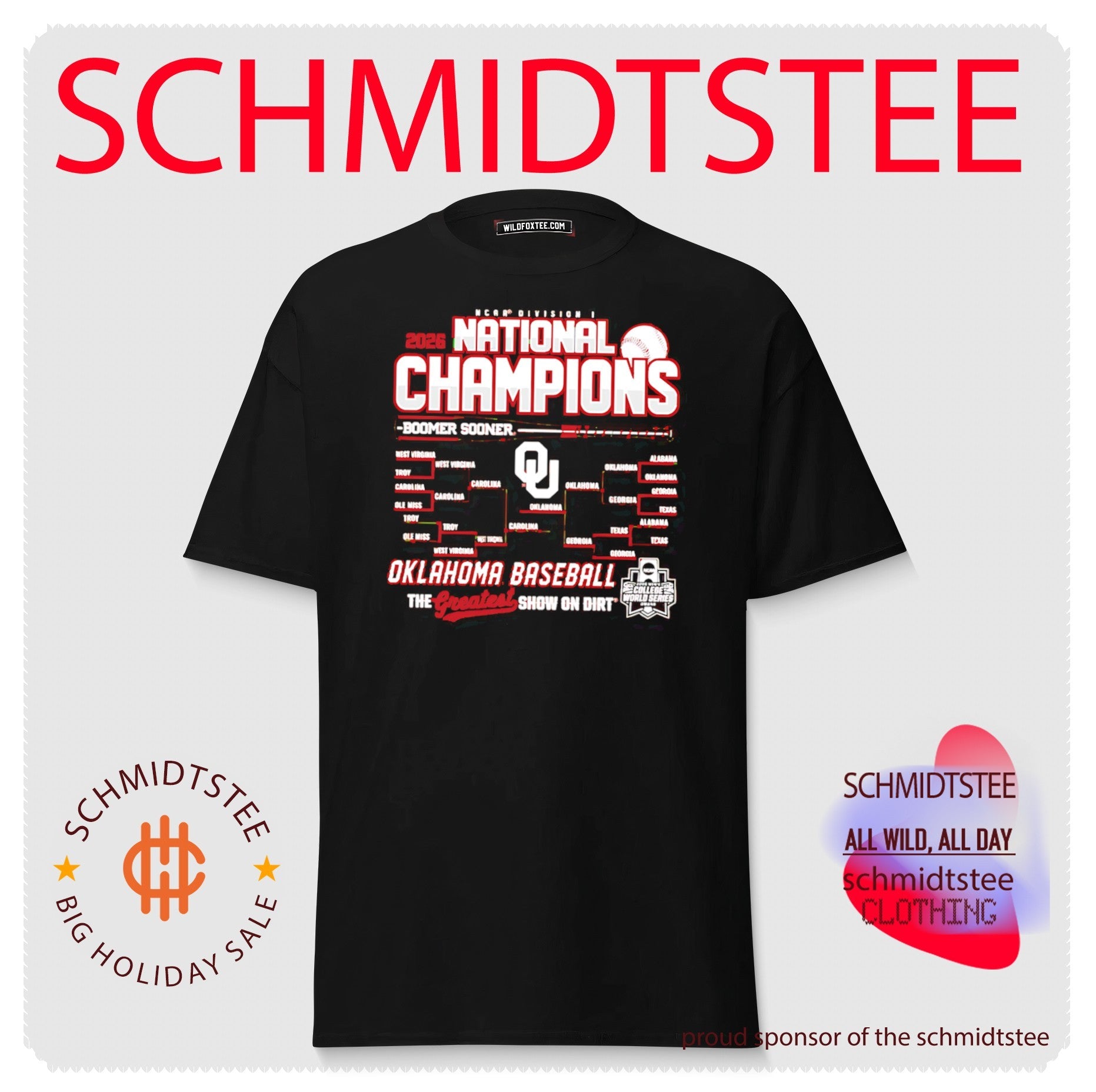 Oklahoma Sooners 2026 NCAA Baseball Men’s College World Series Champions Bracket shirt
