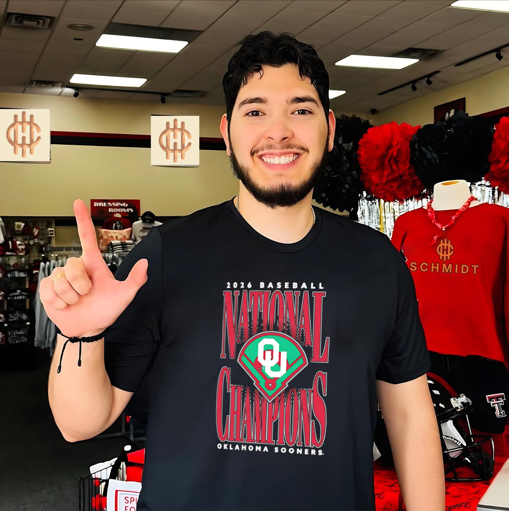 Oklahoma Sooners 2026 NCAA Baseball Men’s College World Series Champions Large Type Field shirt