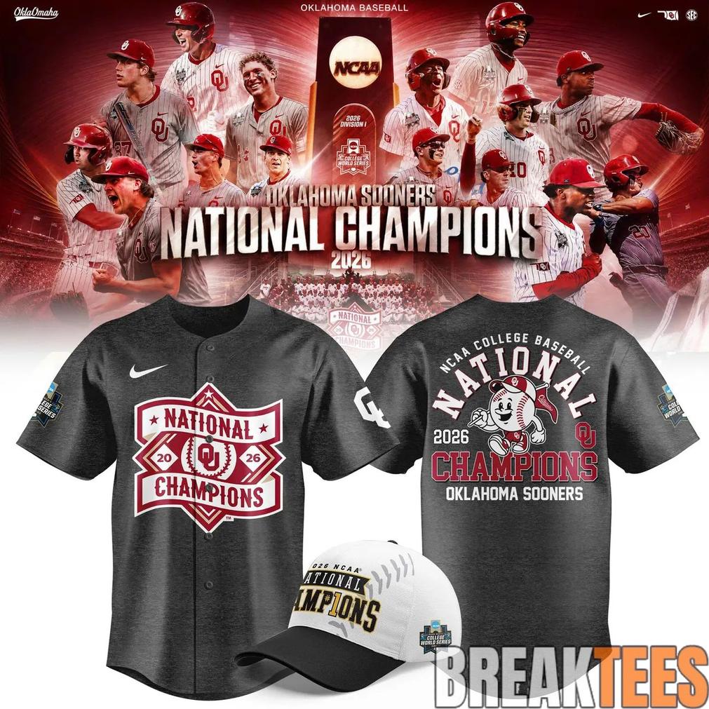 Oklahoma Sooners 2026 NCAA Baseball National Champions Jersey
