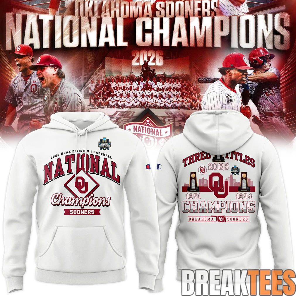 Oklahoma Sooners 2026 NCAA Baseball National Champions Hoodie
