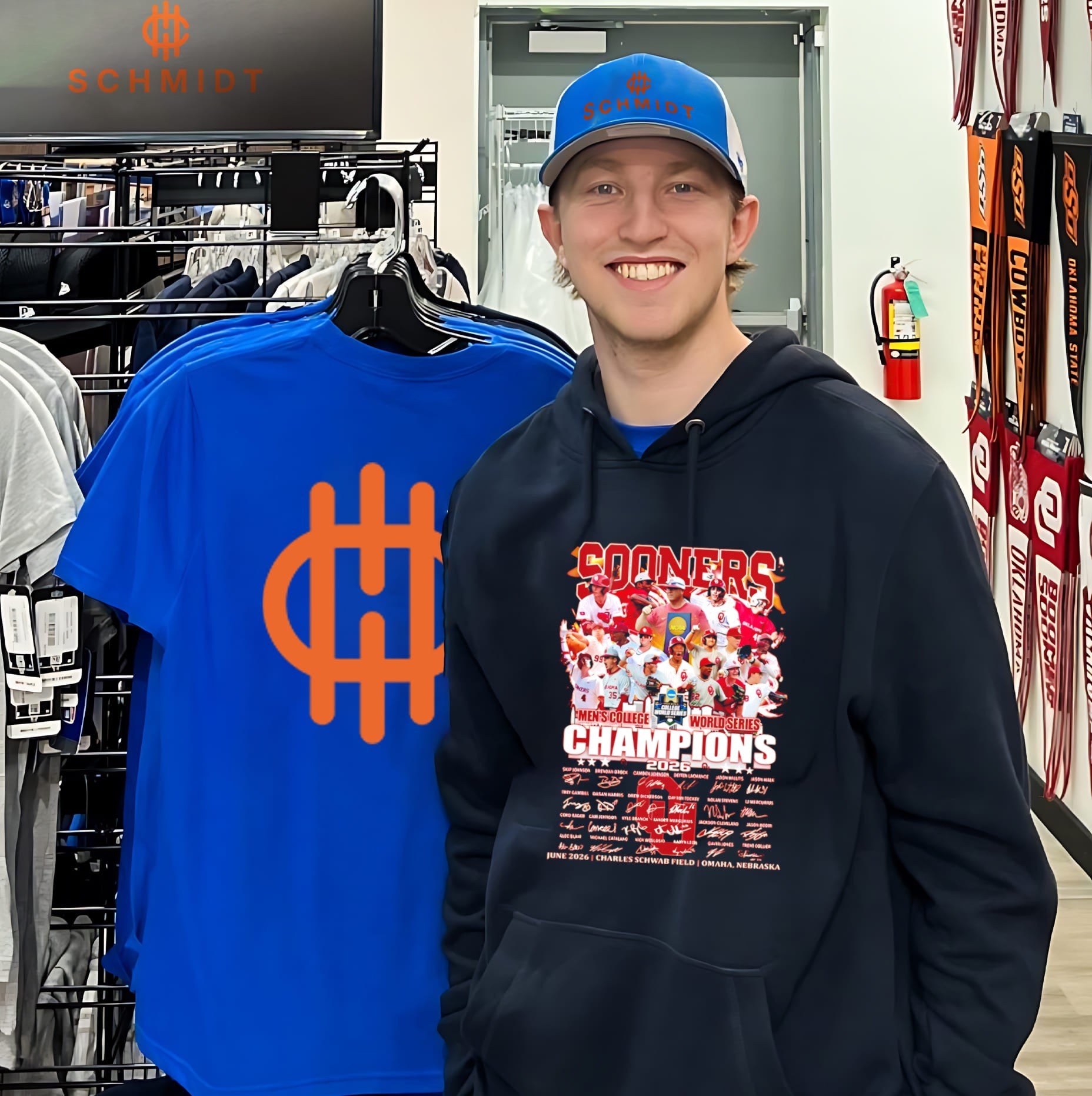 Oklahoma Sooners College World Series National Champions 2026 signature shirt
