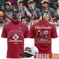 Oklahoma Sooners Crimson 2026 NCAA Baseball National Champions 3D Shirt