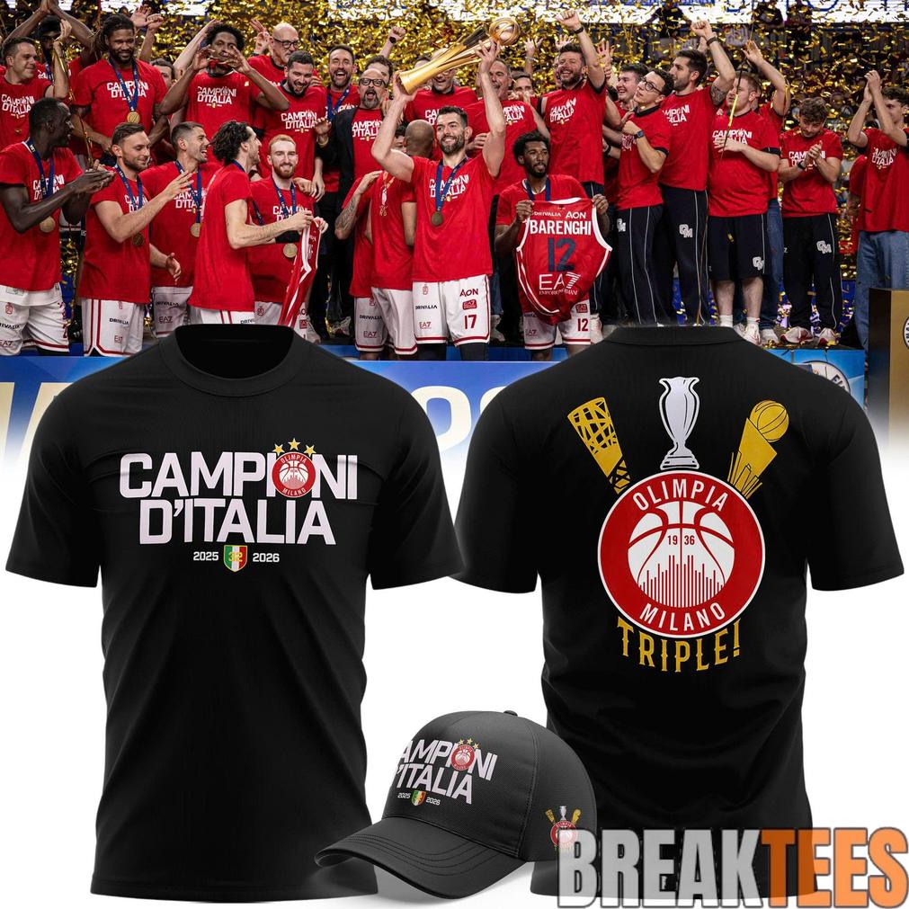 Olimpia Milano 2026 Italian Champions T-Shirt