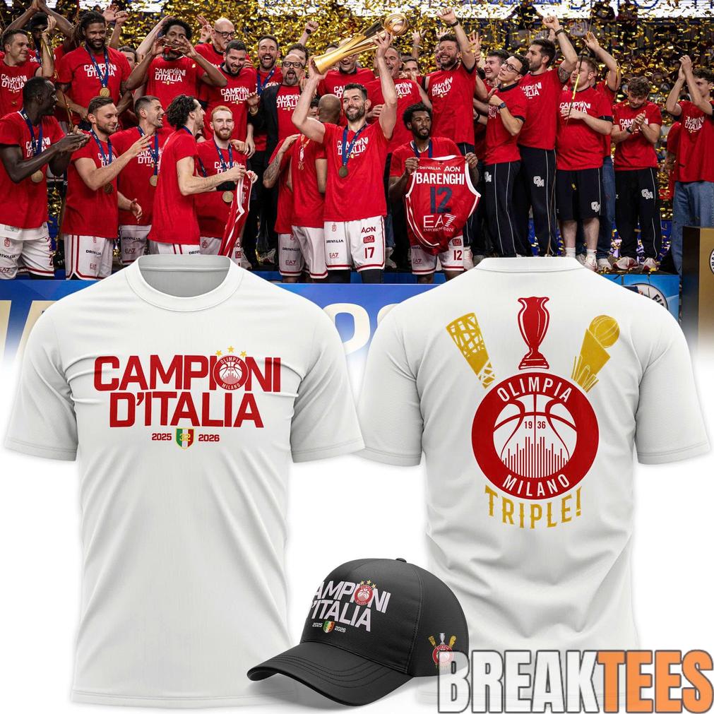 Olimpia Milano 2026 Italian Champions T-Shirt