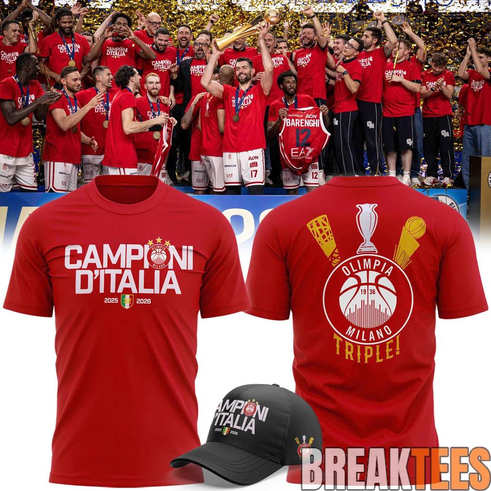 Olimpia Milano 2026 Italian Champions T-Shirt