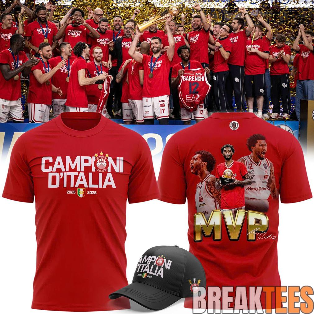 Olimpia Milano 2026 Italian Champions T-Shirt