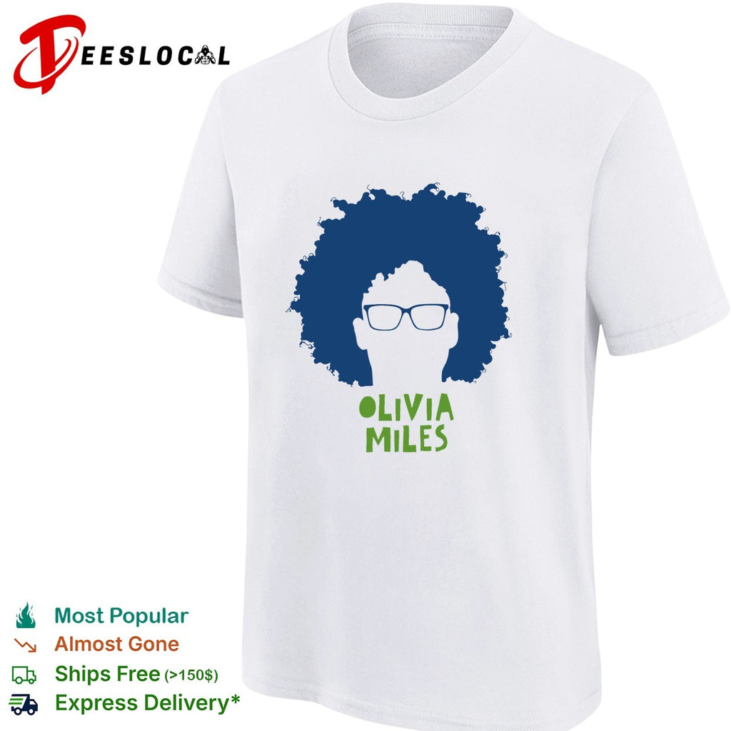 Olivia Miles Minnesota Lynx big head hair and glasses shirt