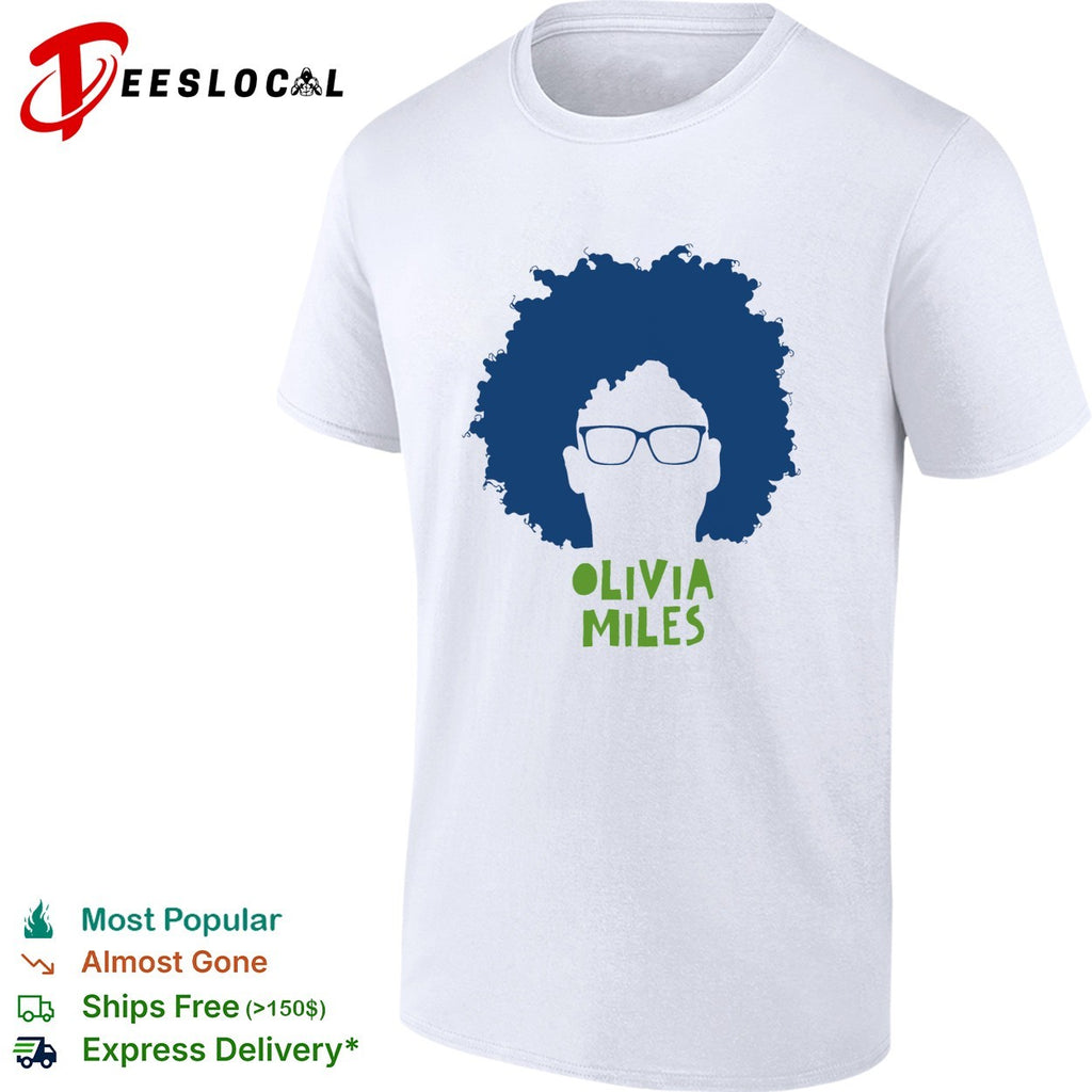 Olivia Miles Minnesota Lynx big head hair and glasses shirt