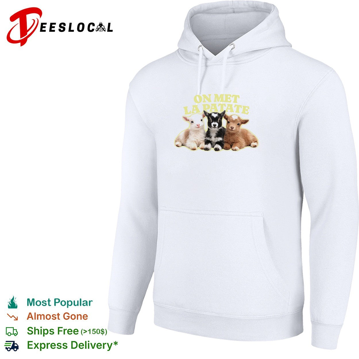 On met la patate baby goats trio shirt