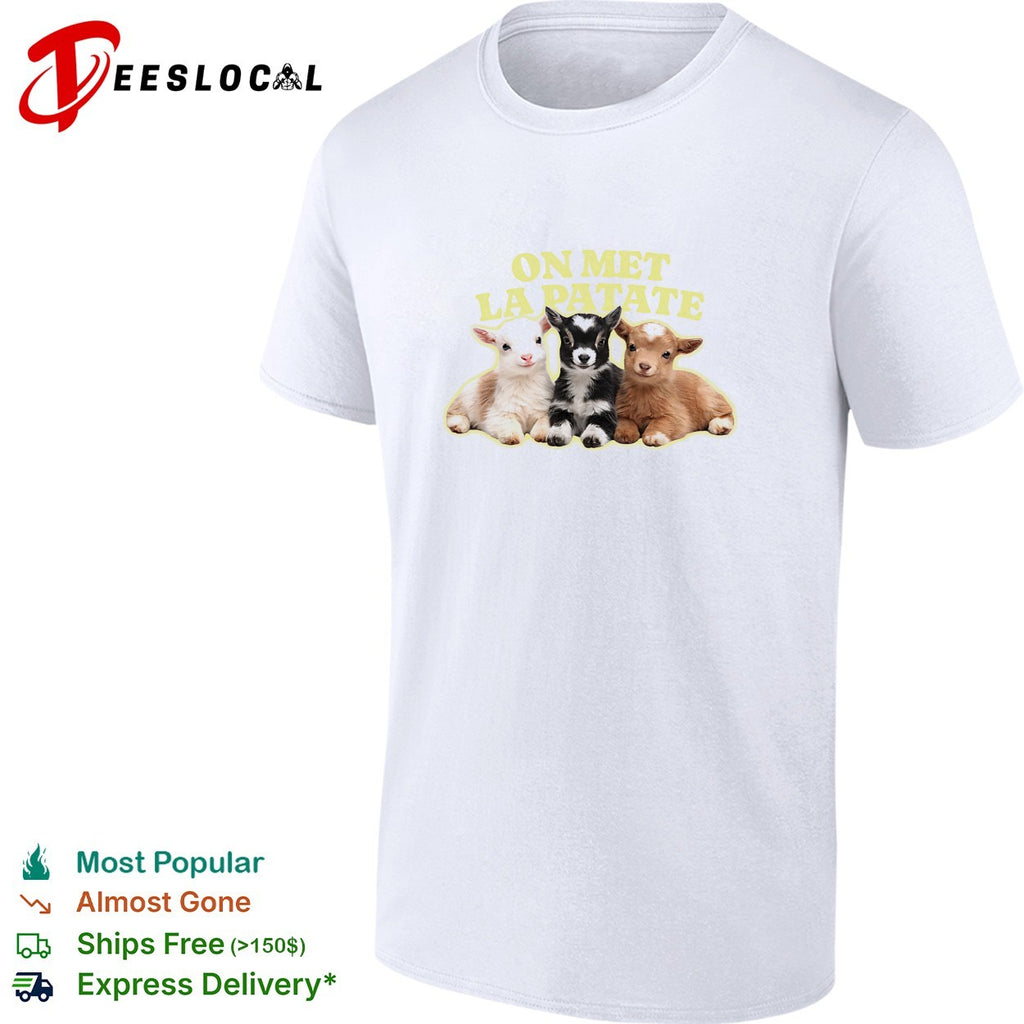 On met la patate baby goats trio shirt
