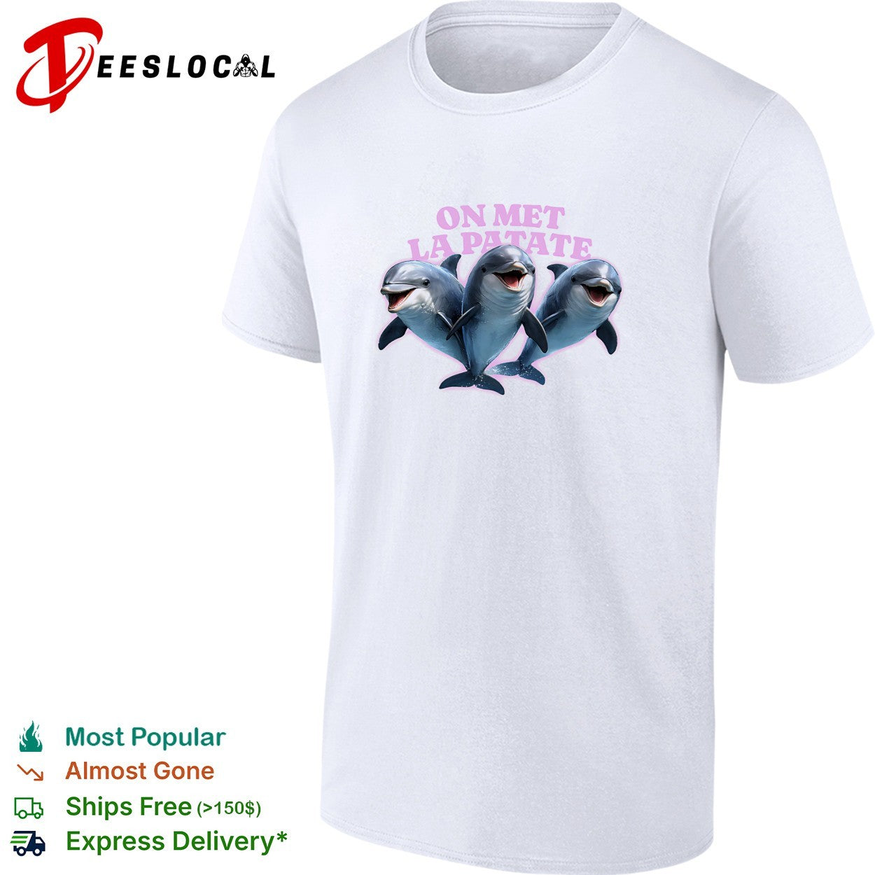On met la patate dolphins trio shirt