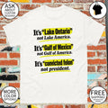 Ontario Mexico convicted felon t shirt it’s Lake not America Gulf of and president