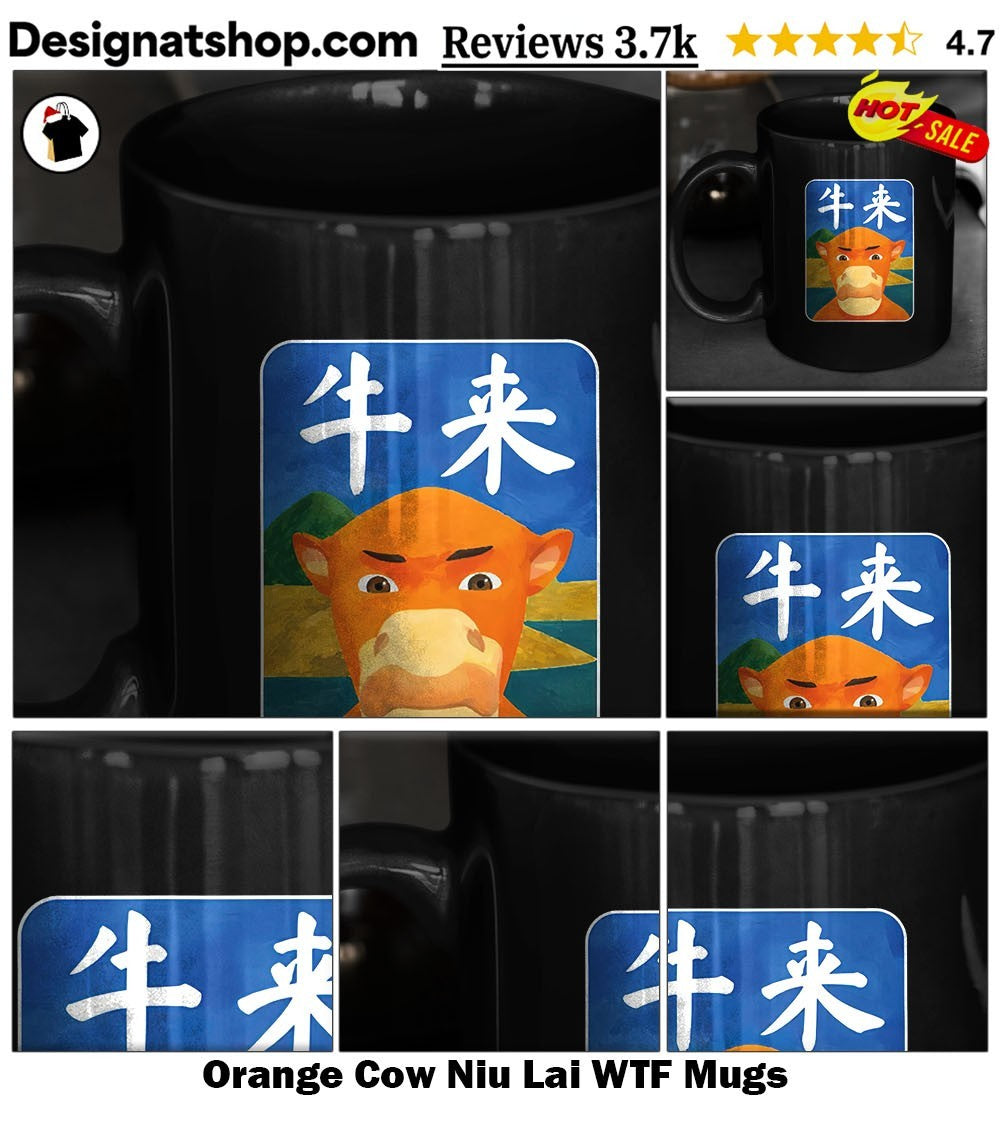 Orange Cow Niu Lai WTF shirt
