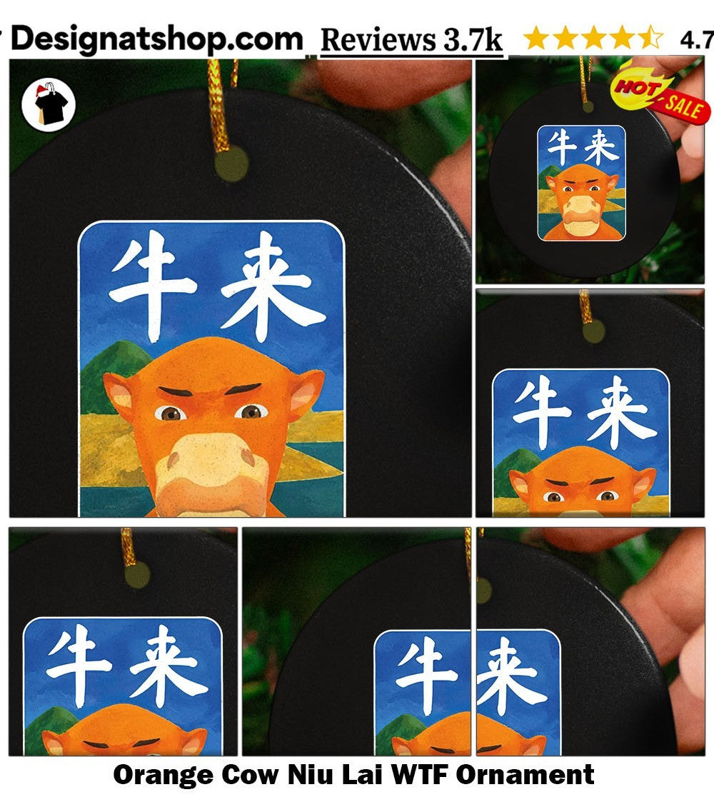 Orange Cow Niu Lai WTF shirt