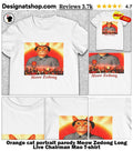 Orange cat portrait parody Meow Zedong Long Live Chairman Mao shirt