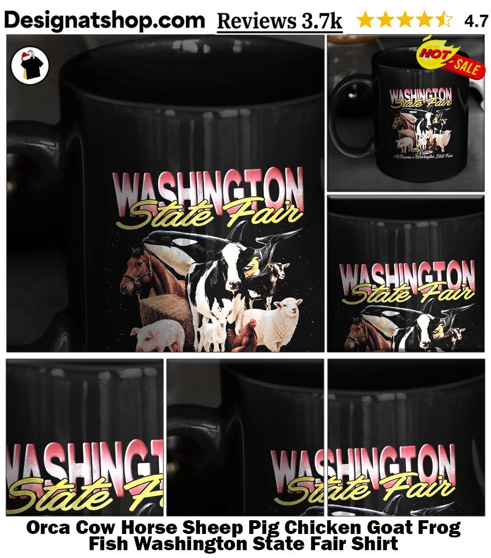 Orca Cow Horse Sheep Pig Chicken Goat Frog Fish Washington State Fair Shirt