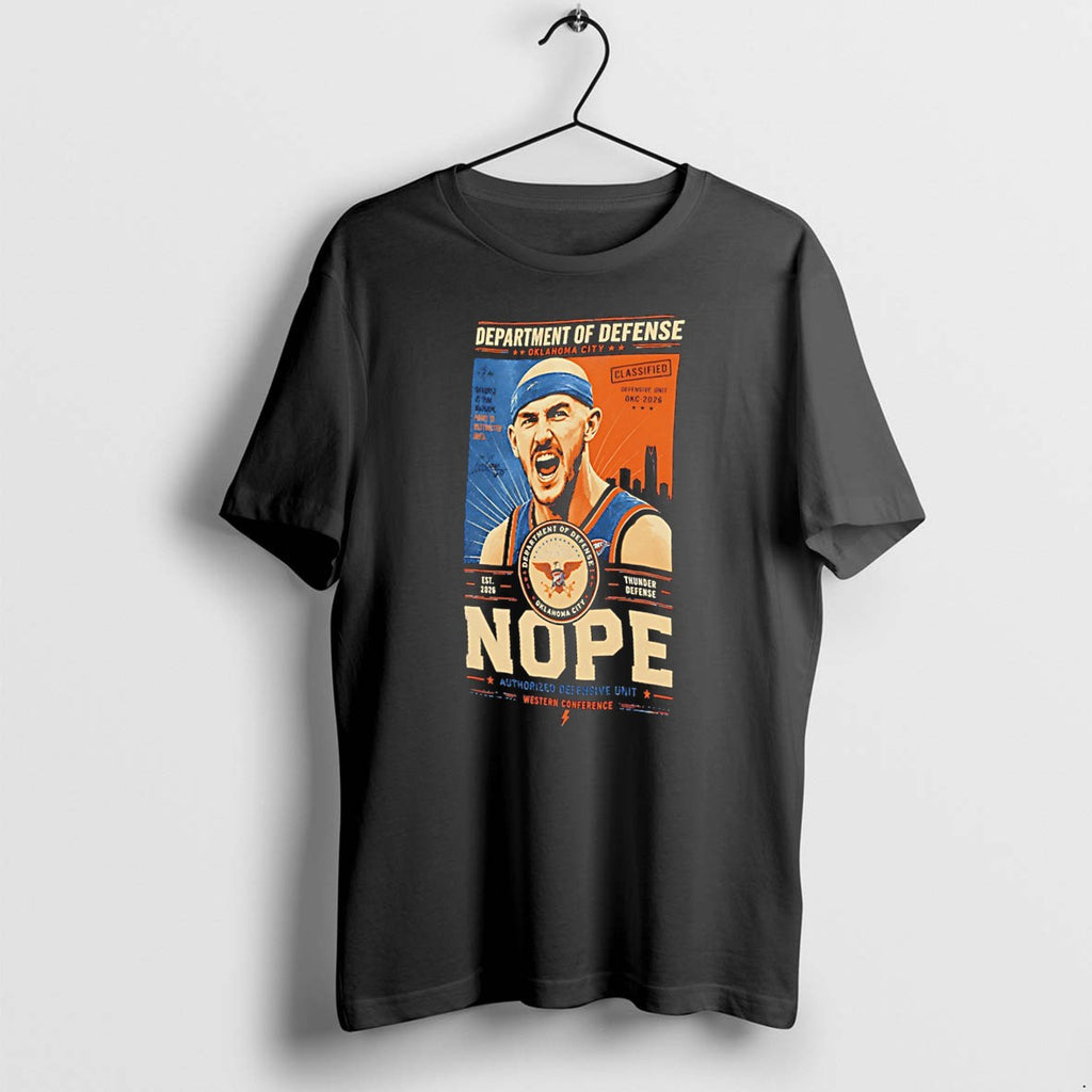 Original Alex Caruso Oklahoma City Thunder Nope Department Of Defense Tee Tshirts